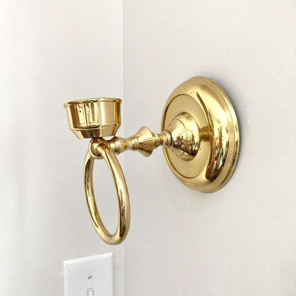 Brass wall sconce candle holder - Picture 5 of 6